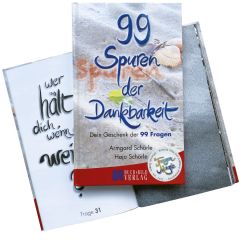 99 Spuren der Dankbarkeit, dein Geschenk der 99 Fragen (s/w)